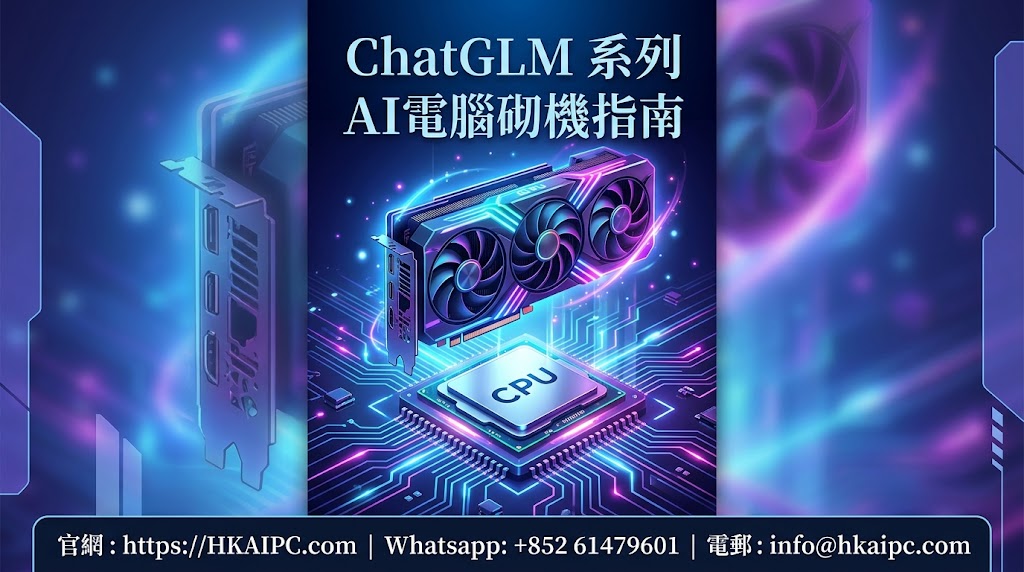 ChatGLM 系列 - AI電腦砌機指南:ChatGLM(智譜 AI 開源大模型系列,如 ChatGLM3-6B、GLM-4-9B 及清影等)在中文理解、程式碼生成與多模態任務上表現優異。要流暢地在本地端部署、微調(Fine-tuning)或運行 ChatGLM 系列模型,砌機時的核心關鍵在於 顯存容量(VRAM)、系統記憶體(RAM) 以及 NVMe SSD 讀寫速度。
